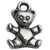 Pendant, Zinc Alloy Jewelry Findings, Lead-free, Bear, 9x13mm, Sold by Bag