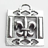 Pendant, Zinc Alloy Jewelry Findings, Lead-free, 20x24mm, Sold by Bag