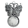 Zinc Alloy Pendant Settings, Lead-free, Outside diameter:23x34mm Inside diameter:12mm, Sold by Bag