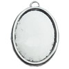Zinc Alloy Pendant Settings, Lead-free, Outside diameter:34x50mm Inside diameter:28x39mm, Sold by Bag