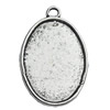 Zinc Alloy Pendant Settings, Lead-free, Outside diameter:18x29mm Inside diameter:16x23mm, Sold by Bag