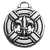 Pendant, Zinc Alloy Jewelry Findings, Lead-free, 22x25mm, Sold by Bag