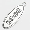 Pendant, Zinc Alloy Jewelry Findings, 10x30mm, Sold by Bag