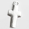 Pendant, Zinc Alloy Jewelry Findings, Lead-free, Cross, 9x18mm, Sold by Bag