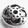Hollow Bali Beads Zinc Alloy Jewelry Findings, Lead-free, 17mm, Sold by Bag