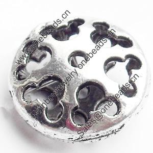 Hollow Bali Beads Zinc Alloy Jewelry Findings, Lead-free, 17mm, Sold by Bag