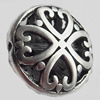 Hollow Bali Beads Zinc Alloy Jewelry Findings, Lead-free, 16mm, Sold by Bag