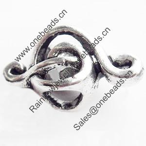 Beads, Zinc Alloy Jewelry Findings, Lead-free, 18x9mm, Sold by Bag