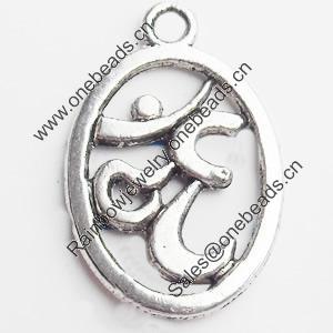 Pendant, Zinc Alloy Jewelry Findings, Lead-free, 15x22mm, Sold by Bag