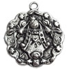 Pendant, Zinc Alloy Jewelry Findings, Lead-free, 26x30mm, Sold by Bag