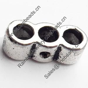 Connector, Zinc Alloy Jewelry Findings, Lead-free, 14x6mm, Hole:3.5mm, Sold by Bag