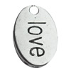 Pendant, Zinc Alloy Jewelry Findings, Lead-free, 14x10mm, Sold by Bag