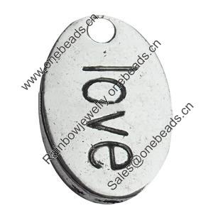 Pendant, Zinc Alloy Jewelry Findings, Lead-free, 14x10mm, Sold by Bag