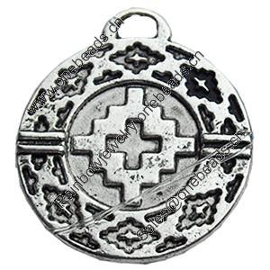 Pendant, Zinc Alloy Jewelry Findings, Lead-free, 25x28mm, Sold by Bag