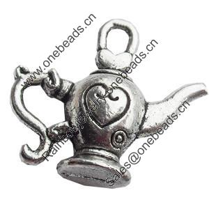 Pendant, Zinc Alloy Jewelry Findings, Lead-free, 21x19mm, Sold by Bag