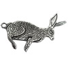 Pendant, Zinc Alloy Jewelry Findings, Lead-free, Rabbit, 47x22mm, Sold by Bag