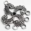 Connector, Zinc Alloy Jewelry Findings, Lead-free, 24x30mm, Sold by Bag