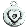 Pendant, Zinc Alloy Jewelry Findings, Lead-free, 11x14mm, Sold by Bag