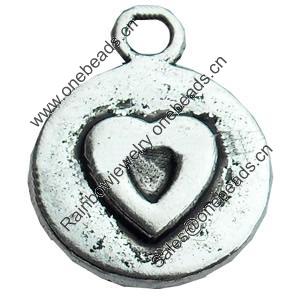 Pendant, Zinc Alloy Jewelry Findings, Lead-free, 11x14mm, Sold by Bag