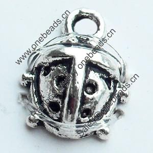 Pendant, Zinc Alloy Jewelry Findings, Lead-free, 7x11mm, Sold by Bag