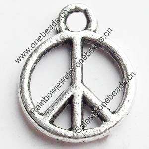 Pendant, Zinc Alloy Jewelry Findings, Lead-free, 10x13mm, Sold by Bag