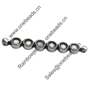 Connector, Zinc Alloy Jewelry Findings, Lead-free, 45x6mm, Sold by Bag