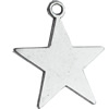 Pendant, Zinc Alloy Jewelry Findings, Lead-free, Star, 20x24mm, Sold by Bag