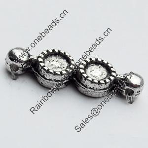 Connector, Zinc Alloy Jewelry Findings, Lead-free, 21x6mm, Sold by Bag