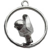 Pendant, Zinc Alloy Jewelry Findings, Lead-free, 27x32mm, Sold by Bag