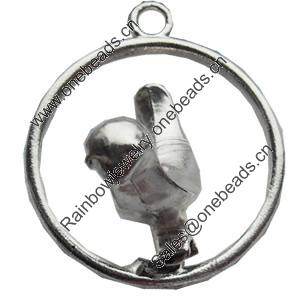 Pendant, Zinc Alloy Jewelry Findings, Lead-free, 27x32mm, Sold by Bag