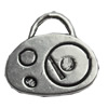 Pendant, Zinc Alloy Jewelry Findings, Lead-free, 15x14mm, Sold by Bag