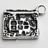 Pendant, Zinc Alloy Jewelry Findings, Lead-free, 13x11mm, Sold by Bag