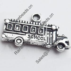 Pendant, Zinc Alloy Jewelry Findings, Lead-free, 22x12mm, Sold by Bag