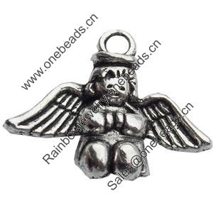 Pendant, Zinc Alloy Jewelry Findings, Lead-free, 25x19mm, Sold by Bag