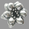 Pendant, Zinc Alloy Jewelry Findings, Lead-free, Flower 23x24mm, Sold by Bag