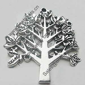 Connectors, Zinc Alloy Jewelry Findings, Lead-free, Tree 36x42mm, Sold by Bag