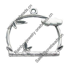 Pendant, Zinc Alloy Jewelry Findings, Lead-free, 26x23mm, Sold by Bag