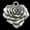 Pendant, Zinc Alloy Jewelry Findings, Lead-free, Flower 23x25mm, Sold by Bag