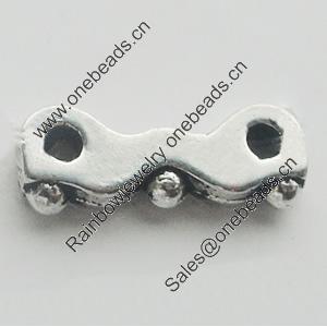 Connectors, Zinc Alloy Jewelry Findings, Lead-free, 13x5mm, Sold by Bag