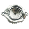 Zinc Alloy Connectors Settings, Lead-free, Outside diameter:32x26mm, Interior diameter:14mm, Sold by Bag