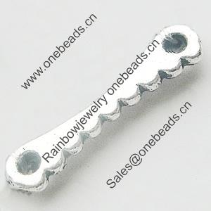 Connectors, Zinc Alloy Jewelry Findings, Lead-free, 19x4mm, Sold by Bag