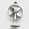 Pendant, Zinc Alloy Jewelry Findings, Lead-free, 12x19mm, Sold by Bag