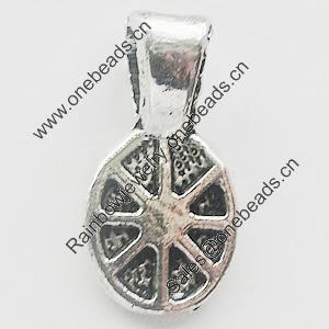 Pendant Bails，Fashion Zinc Alloy jewelry findings， 7x15mm, Sold by Bag
