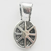 Pendant Bails，Fashion Zinc Alloy jewelry findings， 7x15mm, Sold by Bag