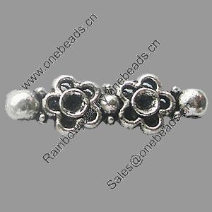 Connectors, Zinc Alloy Jewelry Findings, Lead-free, 27x8mm, Sold by Bag