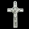 Pendant, Zinc Alloy Jewelry Findings, Lead-free, Cross 25x45mm, Sold by Bag