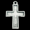 Pendant, Zinc Alloy Jewelry Findings, Lead-free, Cross 19x30mm, Sold by Bag