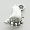Pendant, Zinc Alloy Jewelry Findings, Lead-free, Foot 10x13mm, Sold by Bag
