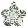 Pendant, Zinc Alloy Jewelry Findings, Lead-free, Flower 37x42mm, Sold by Bag