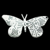 Pendant, Zinc Alloy Jewelry Findings, Lead-free, Butterfly 56x32mm, Sold by Bag